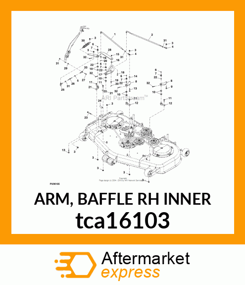 ARM, BAFFLE RH INNER tca16103