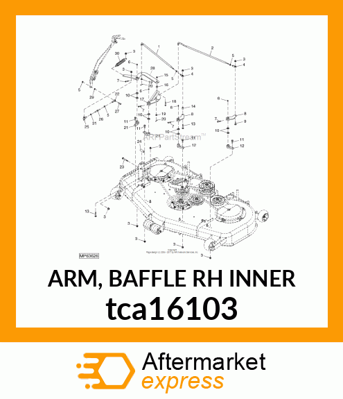 ARM, BAFFLE RH INNER tca16103