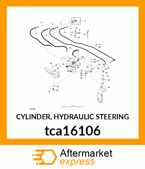 CYLINDER, HYDRAULIC STEERING tca16106