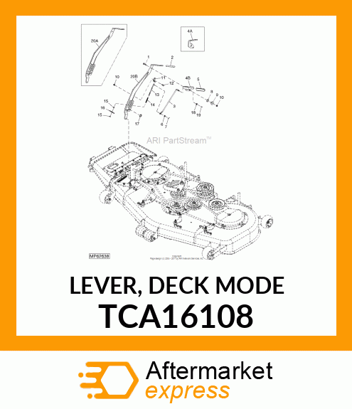 LEVER, DECK MODE TCA16108