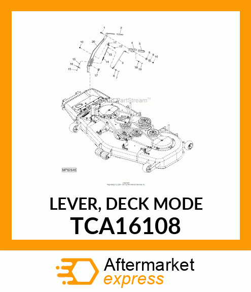 LEVER, DECK MODE TCA16108