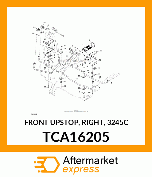 FRONT UPSTOP, RIGHT, 3245C TCA16205