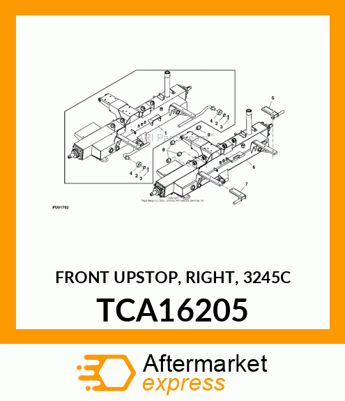 FRONT UPSTOP, RIGHT, 3245C TCA16205