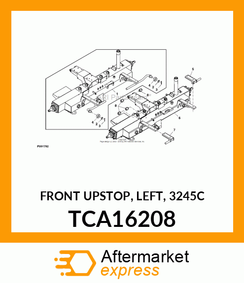 FRONT UPSTOP, LEFT, 3245C TCA16208