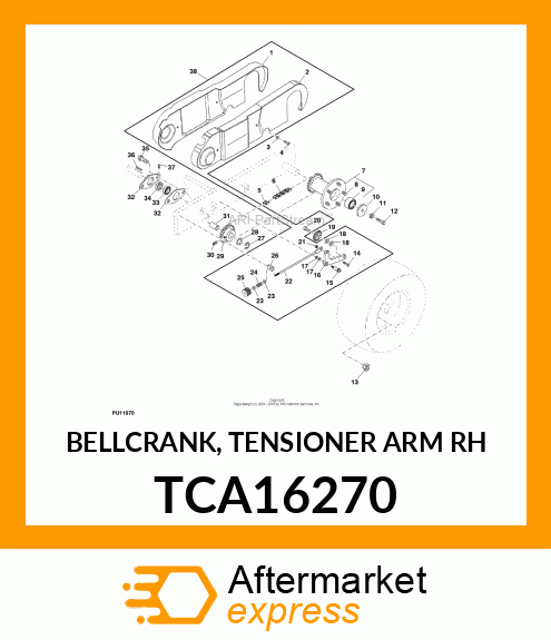 BELLCRANK, TENSIONER ARM RH TCA16270