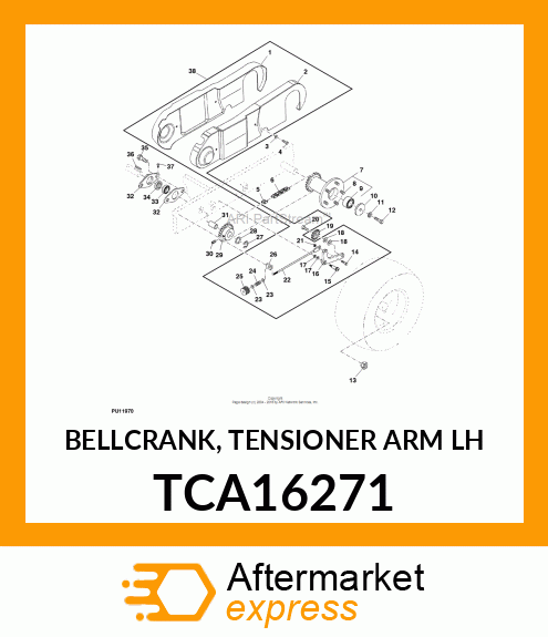 BELLCRANK, TENSIONER ARM LH TCA16271