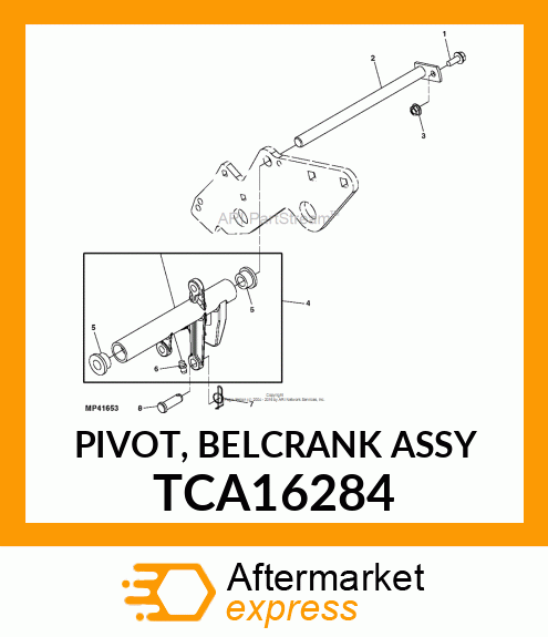 PIVOT, BELCRANK ASSY TCA16284