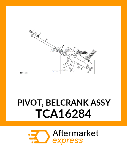 PIVOT, BELCRANK ASSY TCA16284