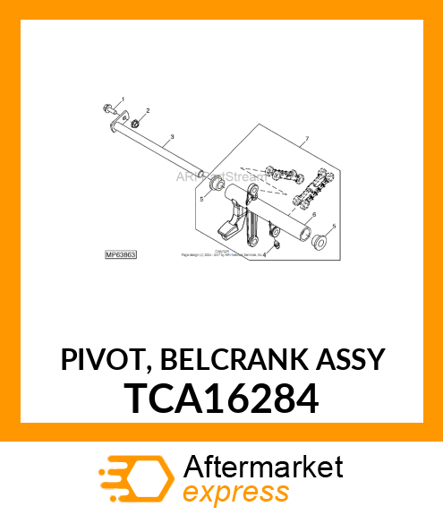 PIVOT, BELCRANK ASSY TCA16284