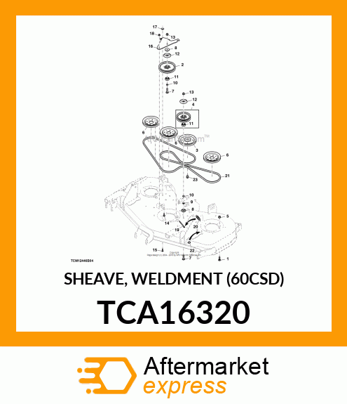 SHEAVE, WELDMENT (60CSD) TCA16320