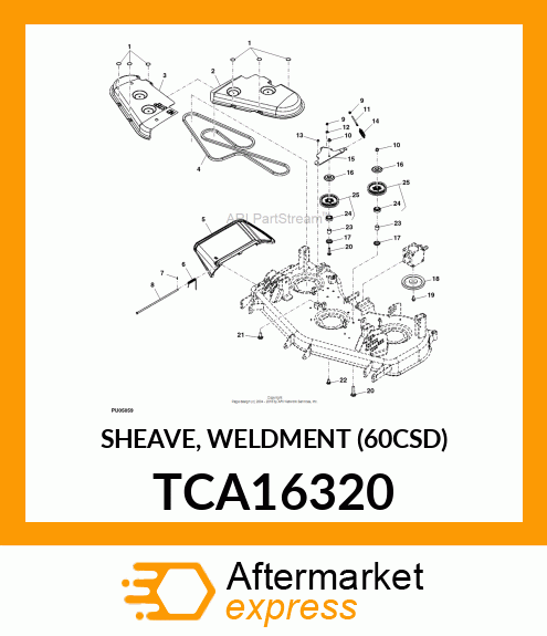 SHEAVE, WELDMENT (60CSD) TCA16320