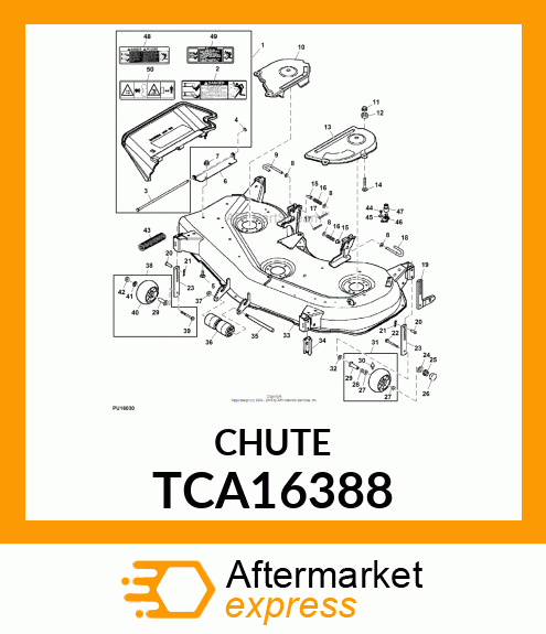 KIT, 48/54 DISCHARGE CHUTE TCA16388