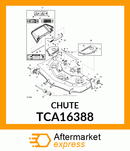 KIT, 48/54 DISCHARGE CHUTE TCA16388