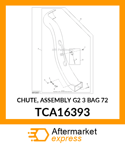 CHUTE, ASSEMBLY G2 3 BAG 72 TCA16393