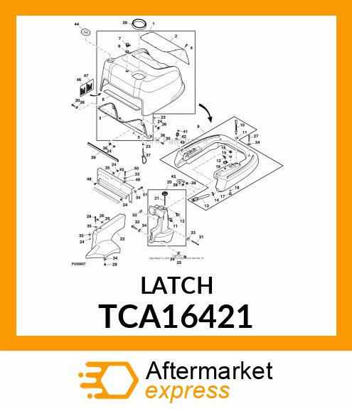 KIT, HOOD LATCH (DOMESTIC) # TCA16421