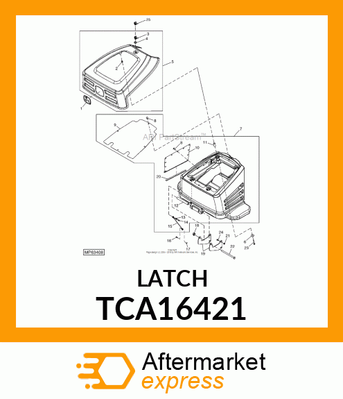 KIT, HOOD LATCH (DOMESTIC) # TCA16421