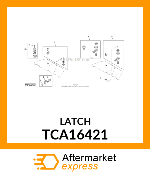 KIT, HOOD LATCH (DOMESTIC) # TCA16421