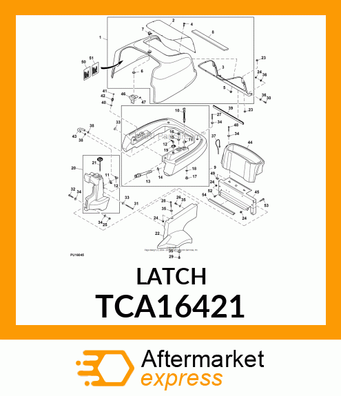 KIT, HOOD LATCH (DOMESTIC) # TCA16421