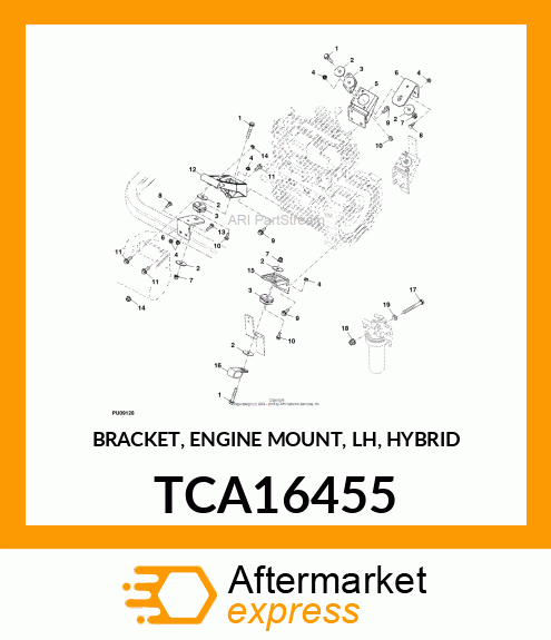 BRACKET, ENGINE MOUNT, LH, HYBRID TCA16455