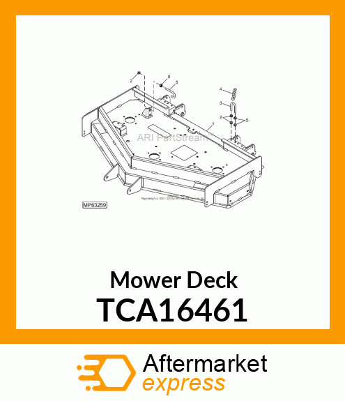 DECK, 48" REAR DISCHARGE WELDED SE TCA16461