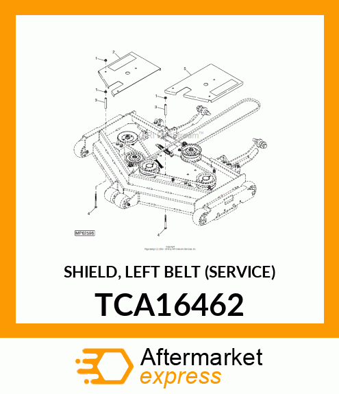 SHIELD, LEFT BELT (SERVICE) TCA16462