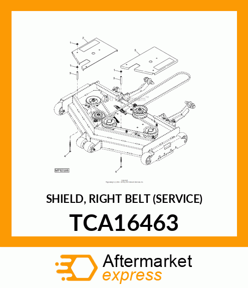 SHIELD, RIGHT BELT (SERVICE) TCA16463