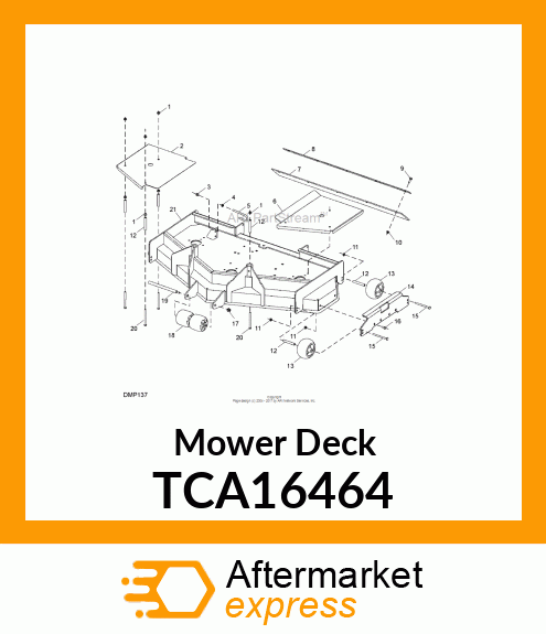 DECK, 48" REAR DISCHARGE WELDED SE TCA16464