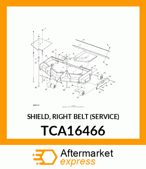 SHIELD, RIGHT BELT (SERVICE) TCA16466