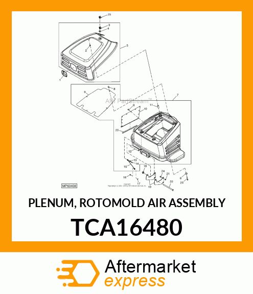 PLENUM, ROTOMOLD AIR ASSEMBLY TCA16480