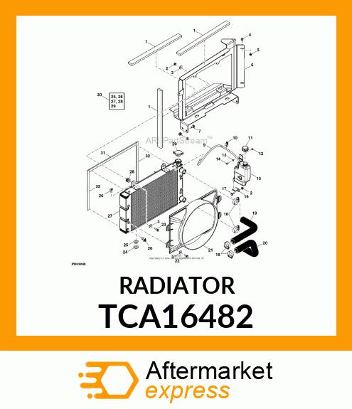 Radiator - RADIATOR ASSEMBLY, "ECKO FIN" TCA16482