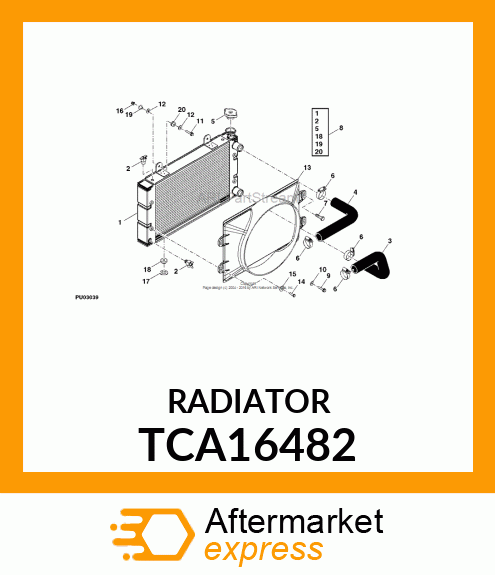 Radiator - RADIATOR ASSEMBLY, "ECKO FIN" TCA16482