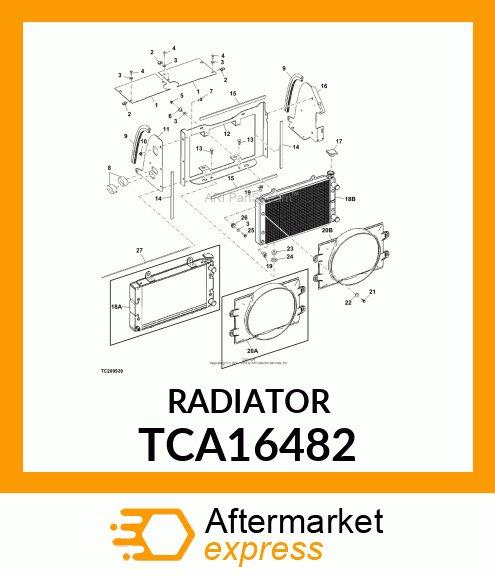 Radiator - RADIATOR ASSEMBLY, "ECKO FIN" TCA16482