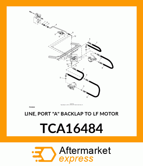 LINE, PORT "A" BACKLAP TO LF MOTOR TCA16484