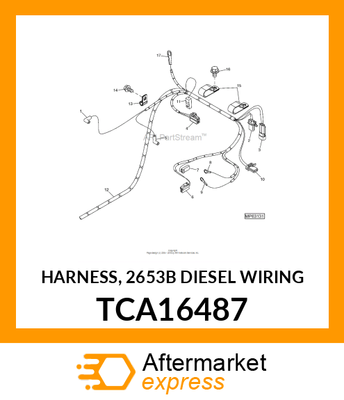 HARNESS, 2653B DIESEL WIRING TCA16487