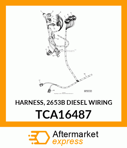 HARNESS, 2653B DIESEL WIRING TCA16487