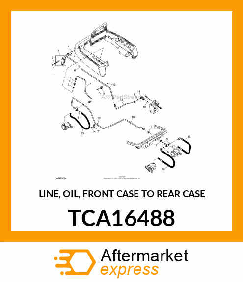 LINE, OIL, FRONT CASE TO REAR CASE TCA16488