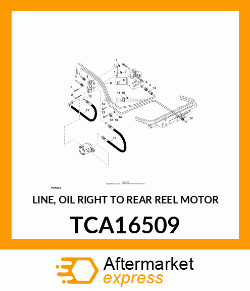 LINE, OIL RIGHT TO REAR REEL MOTOR TCA16509