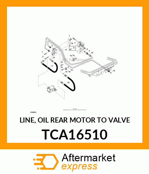 LINE, OIL REAR MOTOR TO VALVE TCA16510