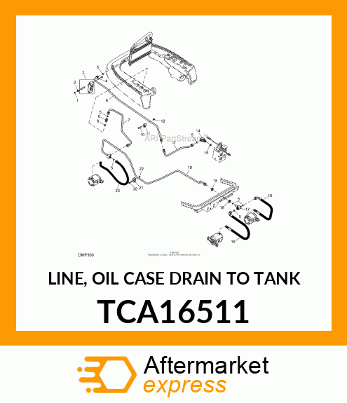 LINE, OIL CASE DRAIN TO TANK TCA16511