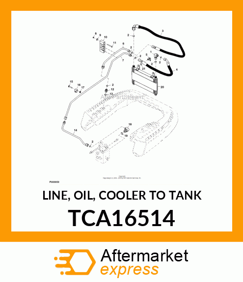 LINE, OIL, COOLER TO TANK TCA16514