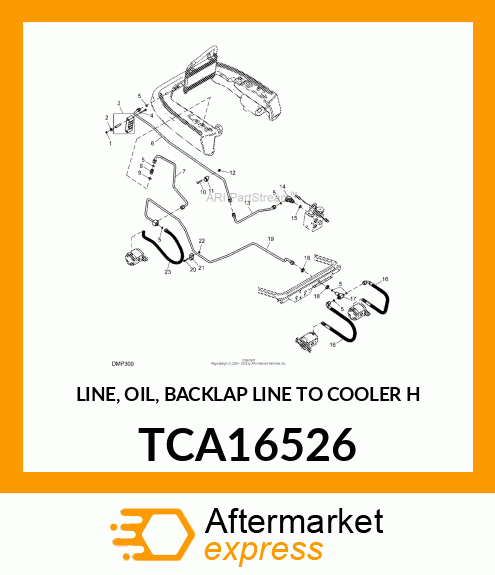 LINE, OIL, BACKLAP LINE TO COOLER H TCA16526