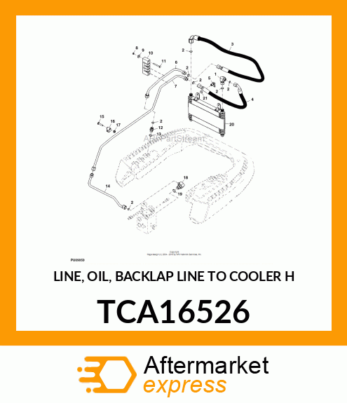 LINE, OIL, BACKLAP LINE TO COOLER H TCA16526