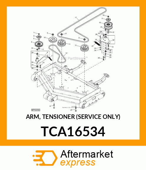 ARM, TENSIONER (SERVICE ONLY) TCA16534