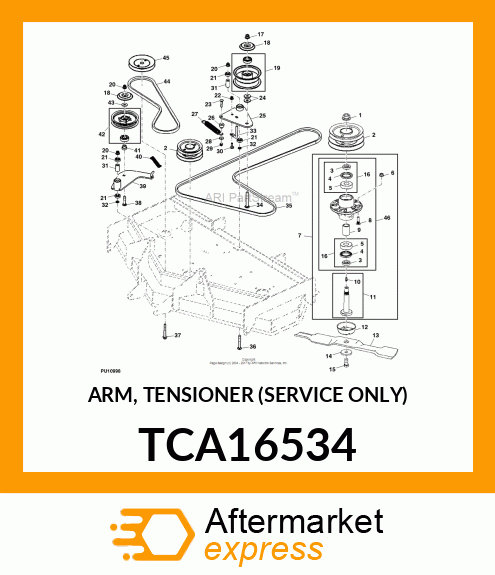 ARM, TENSIONER (SERVICE ONLY) TCA16534