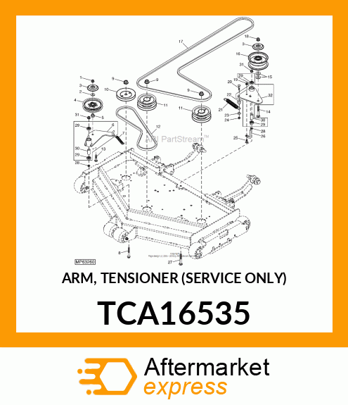 ARM, TENSIONER (SERVICE ONLY) TCA16535