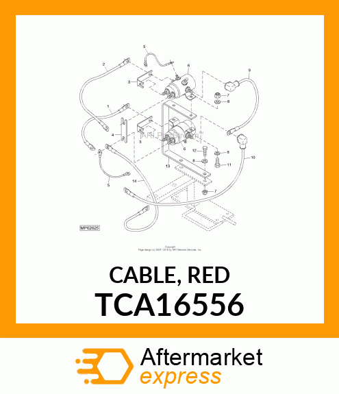 CABLE, RED TCA16556