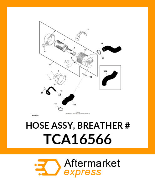 HOSE ASSY, BREATHER # TCA16566