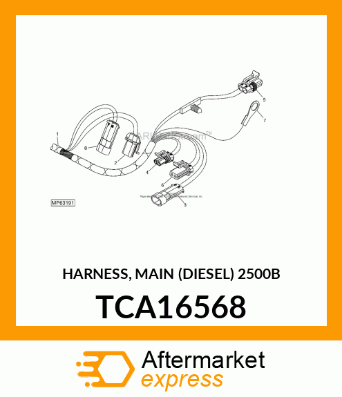 HARNESS, MAIN (DIESEL) 2500B TCA16568