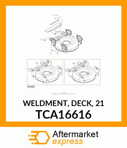 WELDMENT, DECK, 21 TCA16616