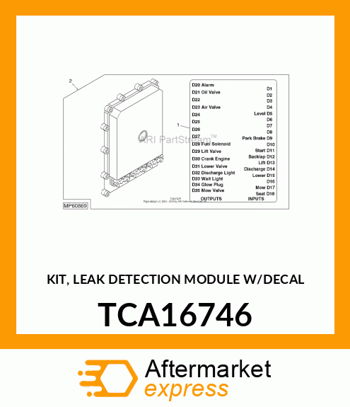 KIT, LEAK DETECTION MODULE W/DECAL TCA16746